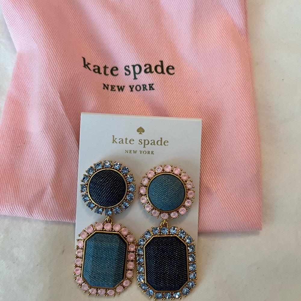 Kate Spade ♠️ Denim earrings